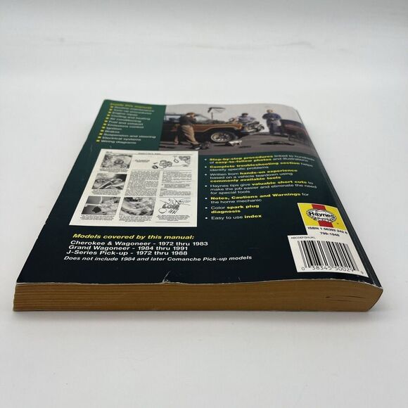 Jeep Wagoneer & Pick-up 1972 thru 1991: Haynes Repair Manual 50029 Cherokee J10 - Picture 5 of 7